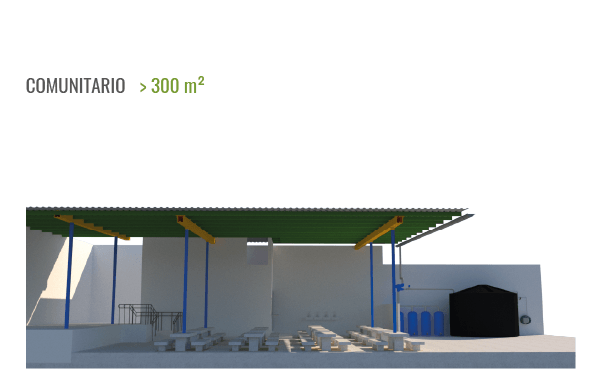 Sistema de cosecha de lluvia para superficies mayores a 300 m²